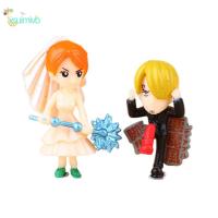 XSUIMI 6ชิ้น/เซ็ตญี่ปุ่น Sanji PVC อะนิเมะ Roronoa Zoro Monkey D Luffy ฟิกเกอร์โมเดลตุ๊กตาแอคชั่น