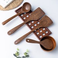 ❖ Natural Wood Tableware Spoon Ladle Turner Long Rice Soup Skimmer Cooking Spoons Scoop Kitchen Tableware Multifunctional Tool