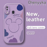 Chenyyka เคส A20s M10s A20 A30ปลอกสำหรับ Samsung มีสไตล์มิกกี้น่ารักดีไซน์ใหม่เคสใส่โทรศัพท์หนังซิลิโคนนิ่มเคสมือถือกันกระแทกป้องกันการตกพร้อมเคสป้องกันกล้องสำหรับเลนส์คลุมทั้งหมด