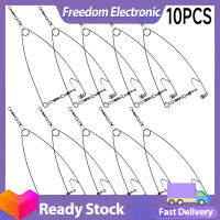 10ชิ้นตะขอเบ็ดตกปลาอัตโนมัติปรับได้กันฝุ่นสแตนเลสทริกเกอร์เครื่องมืออุปกรณ์ตกปลา