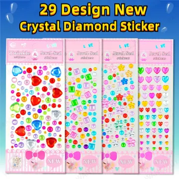 Gem Stickers Children's Diamond Stickers Acrylic Crystal Stickers DIY  Three-Dimensional Decoration Rhinestone Girl Gem Stickers