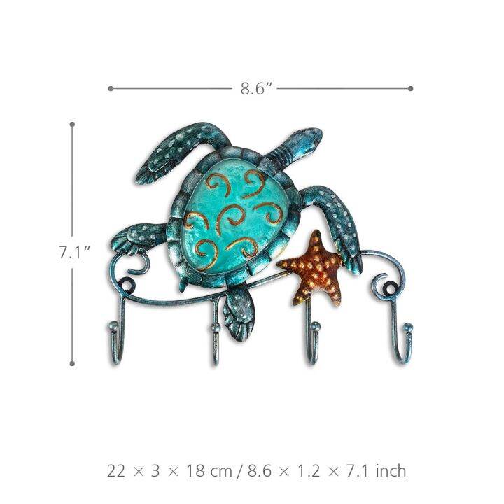 yf-turtle-wall-hook-iron-animal-rustic-decorative-living-room-bathroom-ornament