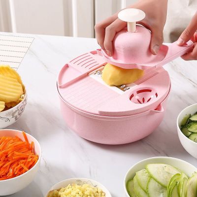 12-piece set Multi-Function Vegetable Chopper Carrots Potatoes Manually Cut Shred Grater For Kitchen Convenience Vegetable Tool Graters  Peelers Slice