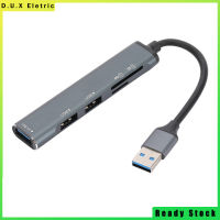 สายต่อขยายยูเอสบีฮับยูเอสบีแยกตัวแปลงแบบหลายพอร์ต1 USB 3.0 2.0 USB 2 USB พร้อมการ์ดรีดเดอร์ SD TF สำหรับโน็คบุคตั้งโต๊ะชิ้น