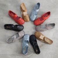 hot【DT】 Ballet Shoes Floral Flats 2023 New Real Leather Loafers Female Mary Mom Driving Big Size 42