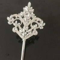 Queen C Diamond-Encrusted Cane เกมผู้เล่น Props รางวัล Beauty Pageant ผู้หญิงที่ถอดออกได้ Scepter