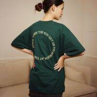 Roll&amp;Rover THERAPIE tee (Pine Green) เสื้อยืดแขนสั้น เนื้อผ้าcottonนุ่ม ลาย handmade