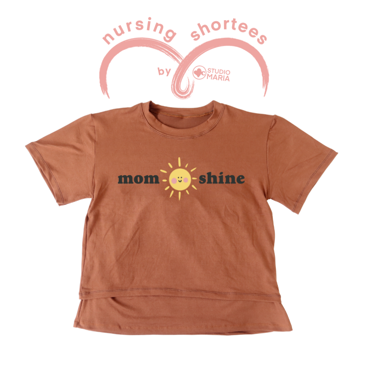Studio Maria Nursing BreastfeedingFriendly Shortee in Brown Lazada PH