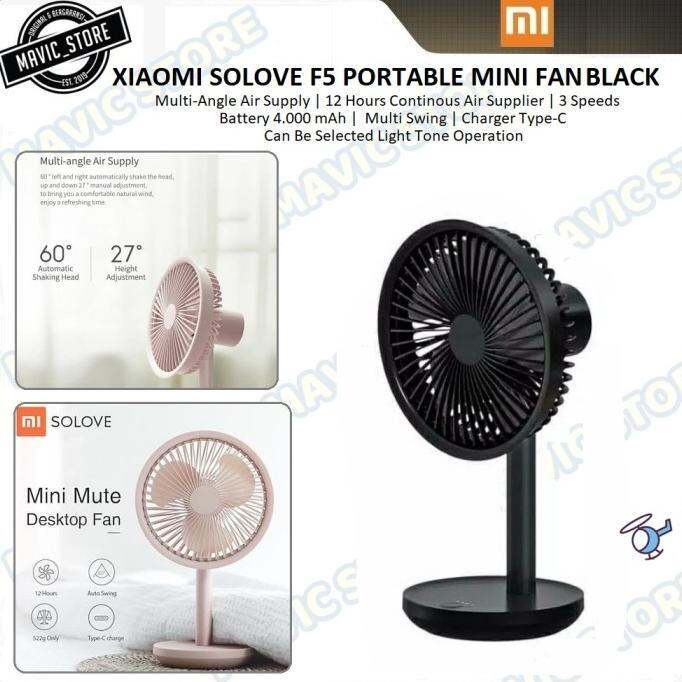 XIAOMI SOLOVE DESTOP FAN F5 4000mAh KIPAS MEJA ADJUSTABLE WIND SPEED ...
