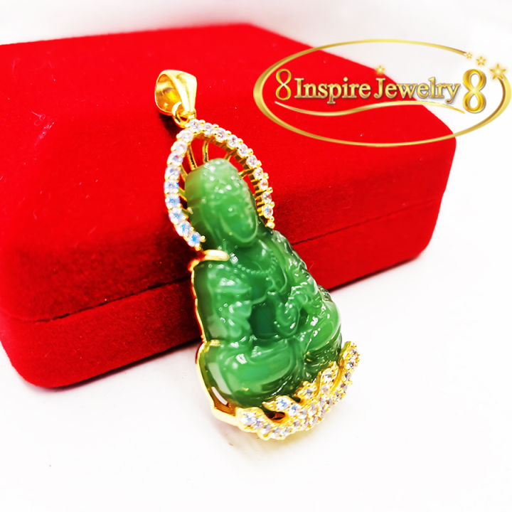 inspire-jewelry-จี้พลอยล้อมเพชร-ไซด์-7x5cm-งานฝังแบบร้านพลอย-ร้านเพชร-งานจิวเวลลี่-สวยงาม-ปราณีต-พร้อมกล่องกำมะหยี่สวยหรู