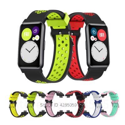 ☎ Pasek na rękę pasek na zegarek Huawei pasuje bransoletka sportowa Watchband dla Huawei Fit inteligentny zegarek wymiana silikonowe paski Correa