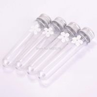 【CW】▤✈▣  4pcs 30ml Plastic Transparent Test Tubes With Aluminum Cap Bottles School Supplies Lab Equipments 25x110mm