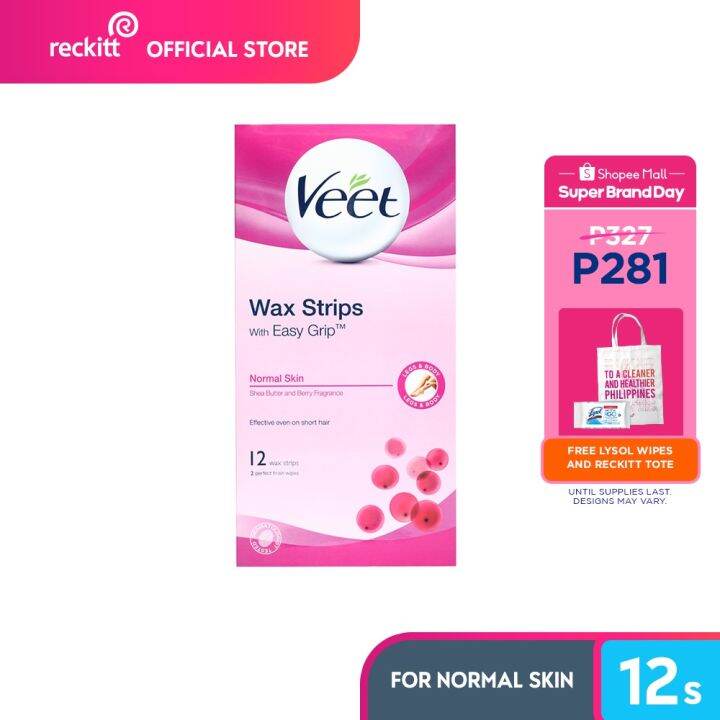 Veet Cold Wax Strips for Legs 12's (Normal Skin) Lazada PH