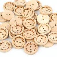 50Pcs Natural Color Wooden Buttons Handmade Letter Love Scrapbooking For  Decor Sewing Accessories DIY Baby Apparel Accessories Haberdashery