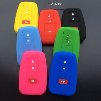 npuh ZAD 3 buttons Silicone ruber Car Key Cover case shell set holder protector for toyota Prius remote car key case accessories