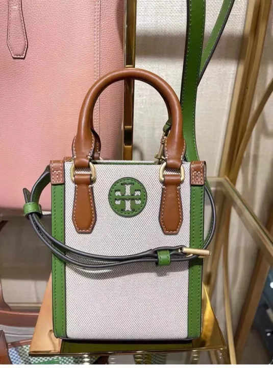 TORY BURCH 87146 T MONOGRAM Mini jacquard Tote bag for women 9 color  choices | Lazada PH