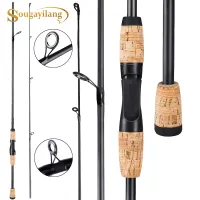 Sougayilang 2 Sections Cheap Fishing Rod Spinning and Casting 1.8 m 6 FT Medium Power Fishing Rod with Cork Handle Fishing Pole.