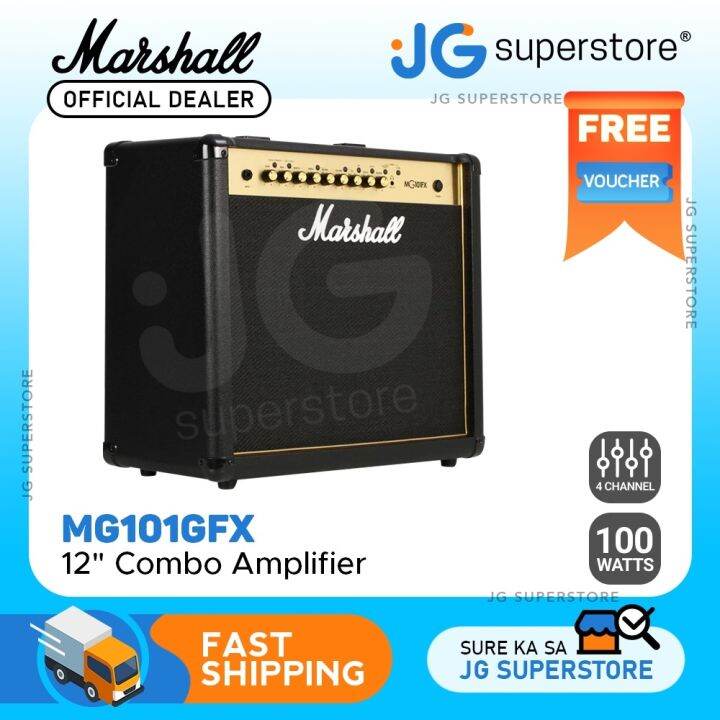 Marshall MG101GFX 1x12 100Watts Solid State 4 Channel Store And Recall ...