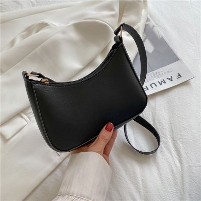 2023 New Womens Fashion Handbags Retro Solid Color PU Leather Shoulder Underarm Bag Casual Women Hobos Handbags Designer Bag