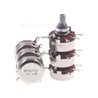 (1PCS) WTH118-3 2W  Triple Potentiometer  470R / 1K / 2.2K/4.7K /10K / 47K / 100K / 220K / 470K / 680K / 1M / 2 2M Potentiometer