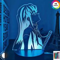 Kimetsu No Yaiba Muichiro Tokito Led Night Light For Bedroom Decor Gift Nightlight Anime 3D Lamp Muichiro Tokito Demon Slayer