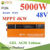 ไฮบริดโซลาร์ อินเวอร์เตอร์ AC 5000W 2HP แบตเตอรี่ 48V ชาร์จเจอร์ MPPT 80A 4000W รุ่น Hybrid-5000W-48V