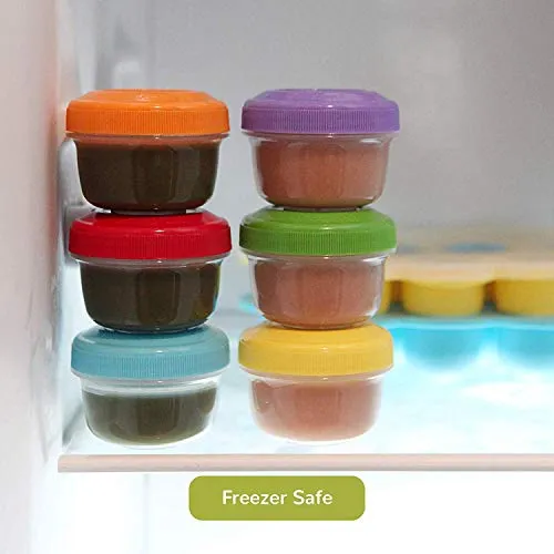 Leakproof Baby Food Storage - 12 Container Set, Small Plastic Containers  with Lids, Lock in Freshness, Nutrients, & Flavor, 4oz Snack Container