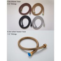 1.5m Stainless Steel Shower Hose Handheld Shower Hose 1/2 quot; Fittings 0.5m toilet heater hose