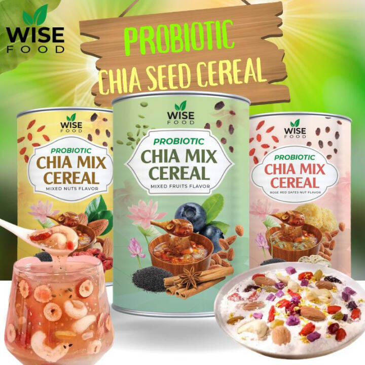 Probiotic WiseFood chia seed cereal original japan mixed lotus root