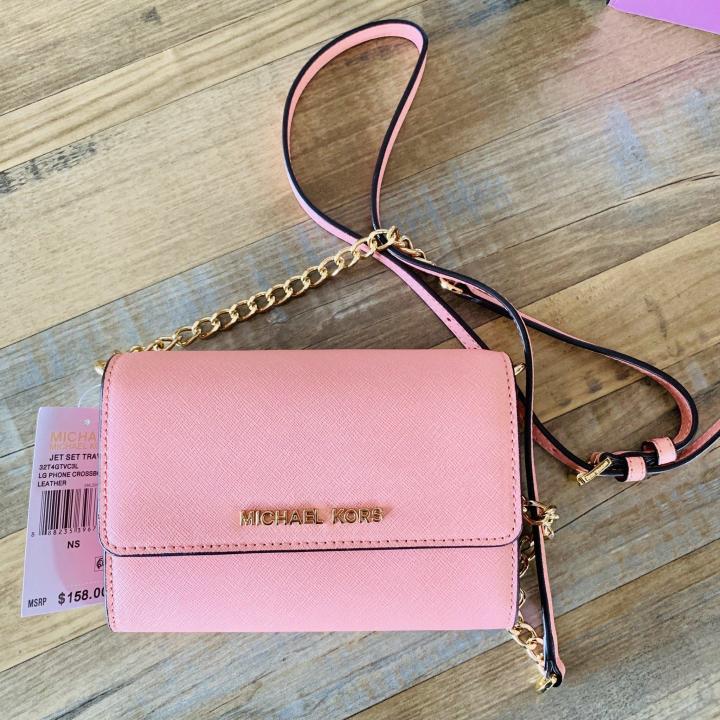 mk sling bag pink