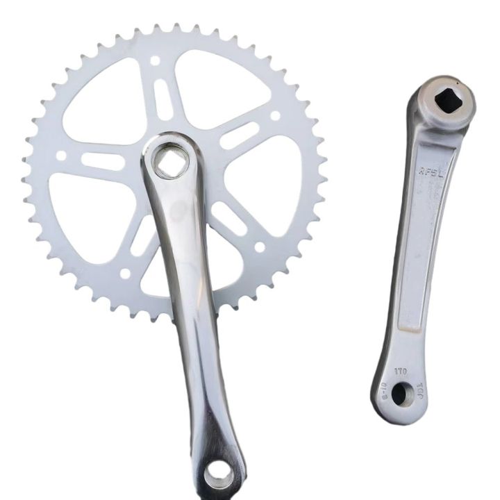 คลังสินค้าพร้อม-170mm-crankset-1pc-46t-จานหน้าจักรยานเงินใหม่เอี่ยมขายดีทนทาน