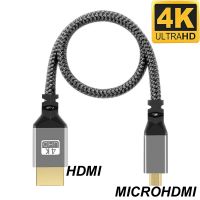 Kabel Plug nilon kepang 1M/1.5M/2M/3M/5M HD 4K 60HZ kompatibel HDMI ke micromhdmi mikro pria KE pria untuk HDTV PS4