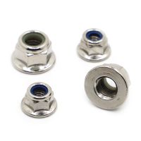 M3 M4 M5 M6 M8 Nickel Plated Carbon Steel Metric Threaded Nylon Insert Hex Flange Self locking Locking Nut Wheel Locknut