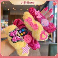 J-BRITNEY สีทึบตุ๊กตาบาร์บี้ Scrunchie แฟชั่นยืดหยุ่นผูกเชือกรัดผมหนังยางรัดผมเครื่องประดับผมผู้หญิง