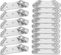 CertBuy 40 Pack Trapeziform Angle ckets 65X28X13MM, Stainless Steel Trapeziform Corner ces, Triangle Shelf Support Joint Fastener, Trapeziform Shelf cket For Cabinet, Closet, Furniture