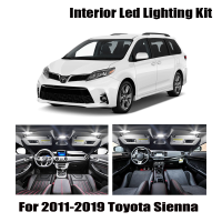 13 Bulbs White Interior LED Car Light Kit Fit For 2011-2015 2016 2017 2018 2019 Toyota Sienna Reading Ceiling Door License Lamp