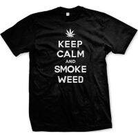 เสื้อยืดลายกราฟฟิก keep calm smoke weed 420