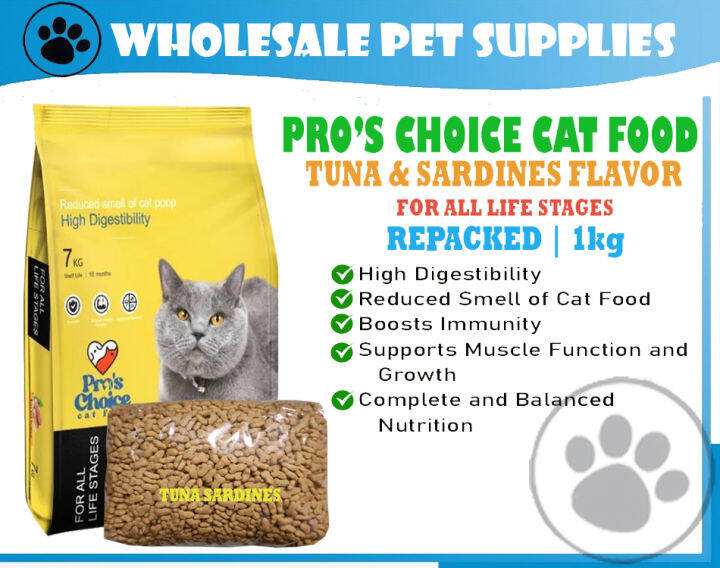 PRO'S CHOICE Cat Food TUNA & SARDINES Flavor 1kg (REPACKED) Lazada PH