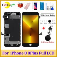AAA+++LCD Display For iPhone 8 8 Plus Touch Screen With Home Button Replacement For iPhone 8G 8 Plus Full Assembly 100% Tested Projector Screens