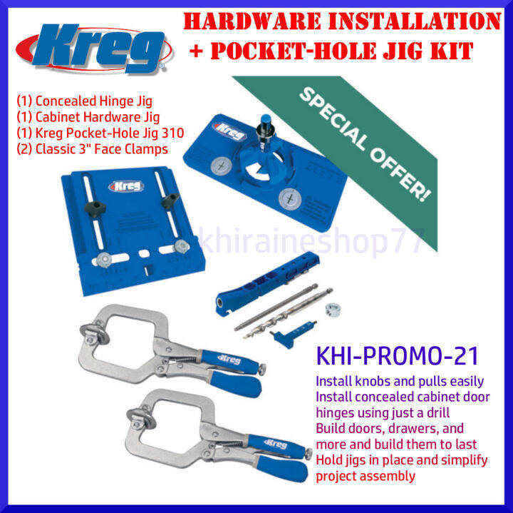 Kreg Hardware Instalation Set Concealed Hinge + Hardware