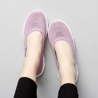 รองเท้าเพื่อสุขภาพผู้หญิงรองเท้าผ้าใบ รองเท้า 41 42 รองเท้าถัก รองเท้าผ้าใบตาข่ายผู้หญิง