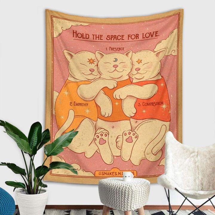 tarot-cat-tapestry-witchcraft-sun-moon-eternal-heart-wall-hanging-boho-decor-home-hippie-mattress-girls-dorm-room-decor-tapestries-hangings