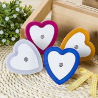 LED Night Light Lamp Bulbs Mini Heart Night Lights Smart Light Sensor EU US Plug 110V-240V Universal Room Home Corridor