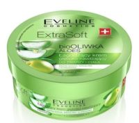 Eveline extrasoft bioOlive  aloe vera deeply moisturising and soothing  face and body cream 175 mlครีมบำรุงผิวหน้าและตัว