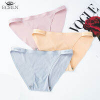 ECMLN กางเกงสำหรับสตรีชุดชั้นในสตรีไม่มีรอยต่อหญิง Comfort Intimates แฟชั่น Low-RISE กางเกงกางเกงผู้หญิง Letter คุณภาพสูง Lingerie