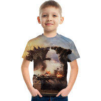 2021 Godzilla Vs. King Kong 3D Printed Childrens T-shirt Good Friend Party Street Shooting Boy and Girl Childrens Day Gift