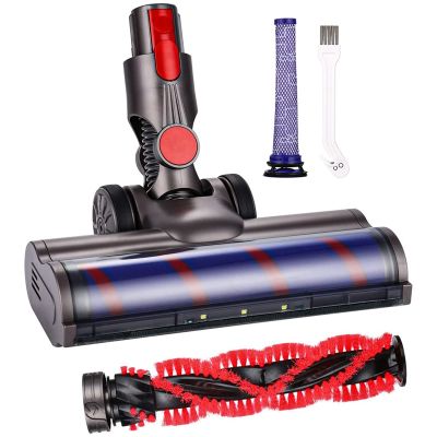 Soft Roller, Direct Drive Cleaning Head with LED Replacement Vacuum Cleaner Accessories for Carpet, Parquet Floor for Dyson Vacuum Cleaner V7, V8, V10, V11