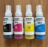 หมึก Epson​ 664 L-Series Epson L110/ 120/ 200/ 210/ 220/ 300/ 310/ 350/ 355/ 360/ 365/ 380 BK/C/M/Y ของแท้?% NoBox