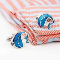 【Sell-Well】 EC Loria Trading mall French Animal Men S Unisex Gifts Daily Shirts Cuff Buttons High-Quality Copper Clownfish Tropical Fish Cuff Links