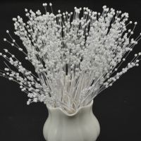 【hot】✓♛  10 Stems Beads Spray Bride Flowers Bouquet Wire Wedding Decorations